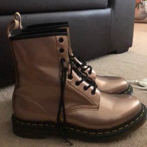 Rose gold doc martins